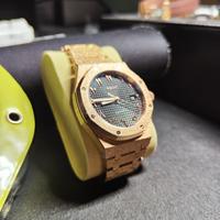 seiko royal oak mod frosted rose Gold NH35