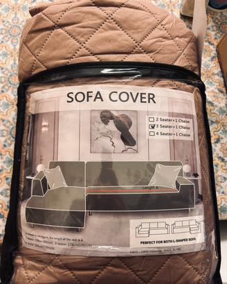 Copridivano trapuntato per divano ad angolo (L)