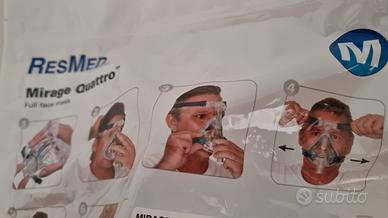 Maschera oronasale Resmed Mirage 4 Tg M nuova