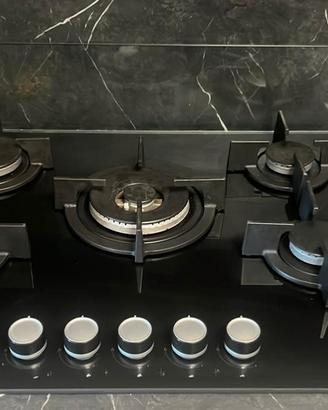 BEKO HILW75222S PIANO COTTURA GAS, 5 fuochi nero