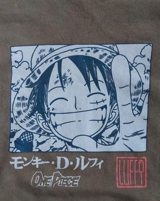Felpa One Piece marrone Luffy unisex