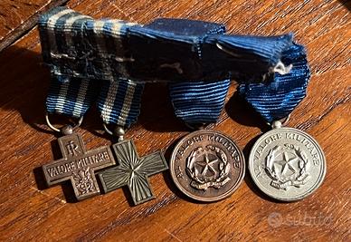 medaglie mignon  al valor militare e commemorativa