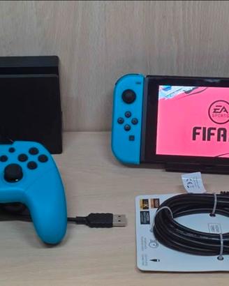 Nintendo Switch con FIFA 20  controller blu