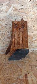 Scultura in legno e pietra Civetta