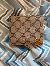 Gucci Portafoglio Uomo tela GG logo beige/marrone