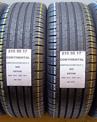 4 GOMME 215 55 17 CONTINENTAL RIF4697
