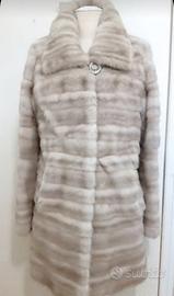 splendida pelliccia e visone grigio zaffiro 