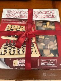 Scacchiera scacchi dama in legno nuovo