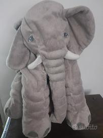 Elefante Peluche Gigante 60cm - Cuscino Morbido 