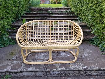 Divano in giunco design Tito Agnoli anni 60