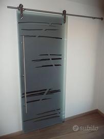 Porta casali vetro temprato nuova