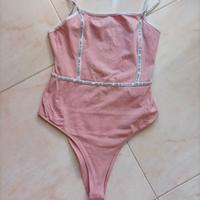 Body intero rosa confetto bianco s tally weijl