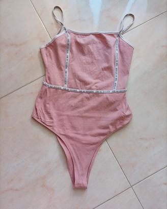 Body intero rosa confetto bianco s tally weijl