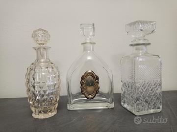 bottiglie in cristallo molato 