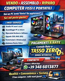 Assemblo e riparo computer fissi e portatili