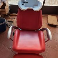 Arredo parrucchiere completo lavatesta specchi lam