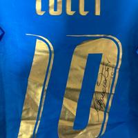 Maglia italia totti autografata