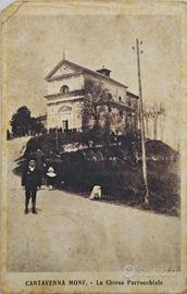 Cartolina Cantavenna Monferrato La Chiesa 1928