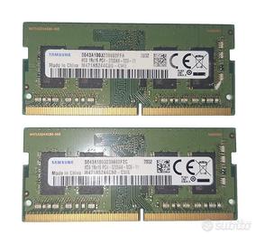 RAM DDR4 8Gb (4Gb x2) 3200Mhz SODIMM, Samsung.