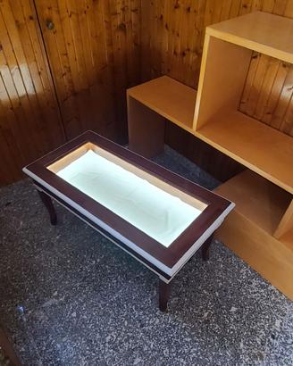 Tavolino a vetrinetta illuminata a led