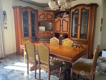 Soggiorno in ciliegio anni '80