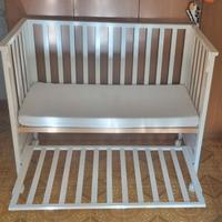 Lettino in legno col.bianco c/materasso