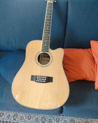 Chitarra acustica 12 corde amplificata