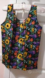 Canotte 100 %pura seta stampa floreale 50 pz