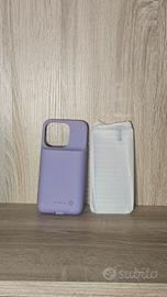 Battery Case iPhone 15 Pro + Vetro Protettivo 