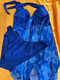 Costume tankini azzurro 3XL imbottito nuovo
