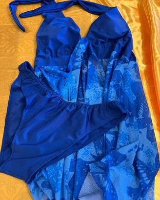 Costume tankini azzurro 3XL imbottito nuovo