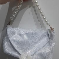 Borsa bianca in pizzo handmade 