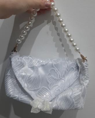 Borsa bianca in pizzo handmade 
