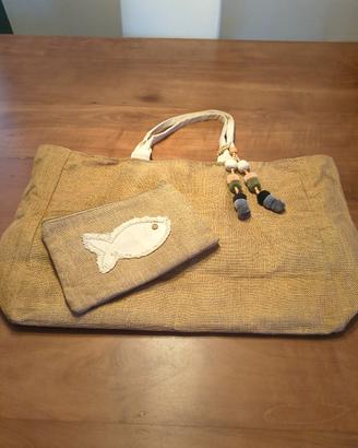 Borsa mare in juta Vestopazzo