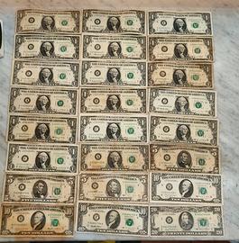 banconote vecchi dollari americani anni 60-70-80-9