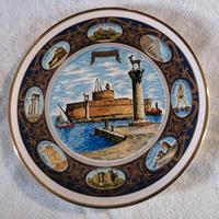 Piatto da muro Rodi con oro 24k