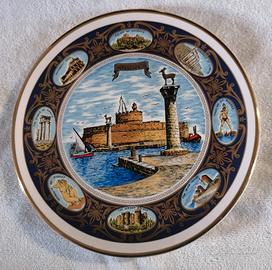 Piatto da muro Rodi con oro 24k