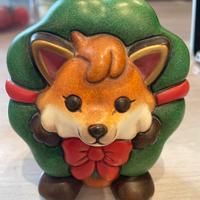 Riccio THUN natalizio in ceramica- statuina decora