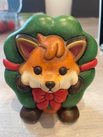 Riccio THUN natalizio in ceramica- statuina decora