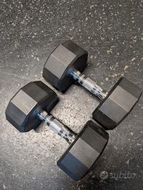 hexdumbell manubri gommati 