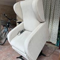 Poltrona reclinabile grigio chiaro motionitalia