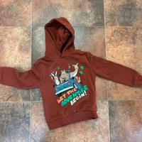 Felpa bambino 5/6 anni con cappuccio