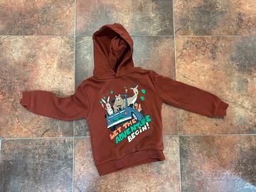 Felpa bambino 5/6 anni con cappuccio