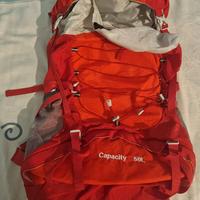 zaino da viaggio rosso