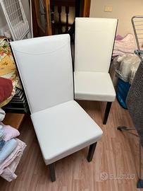 Sedie in ecopelle bianche