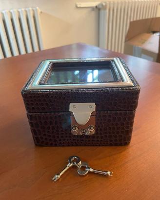 Cofanetto porta orologio o bracciali in metallo ar