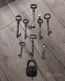 Chiavi e lucchetto antichi provenienza Austria