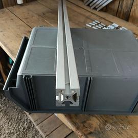 4 Profili in alluminio estruso,40 x 40S tipo I