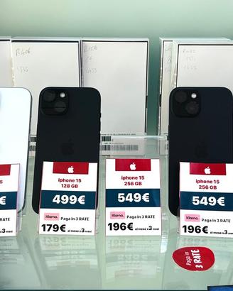 IPHONE 15 128/256GB (ANCHE IN 3 RATE)