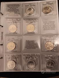 500 Lire Argento FDC Giro Completo 33 Pz